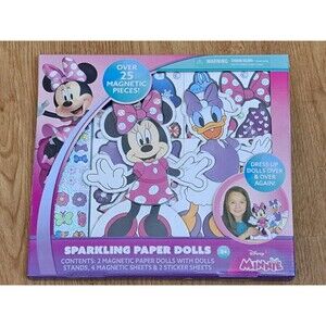Disney Jr. Minnie Sparkling Paper Dolls Over 25 Pieces New In Sealed Box